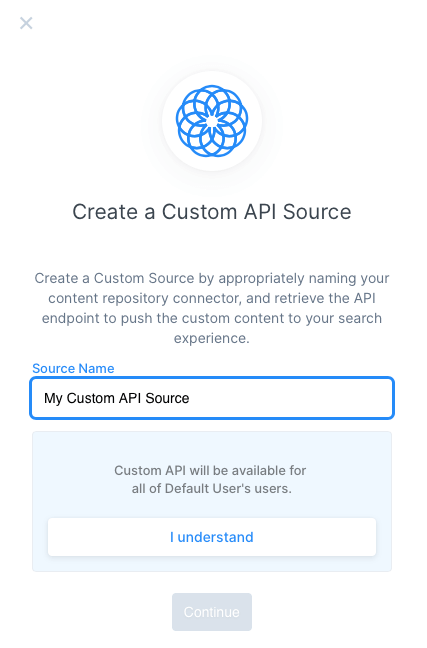 When creating custom sources, they will be accessible by all users. This agreement makes it clear that people than just you will be able to access and search the content source.