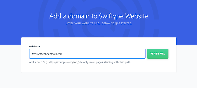 Adding a URL into the shiny and neat URL addition screen.