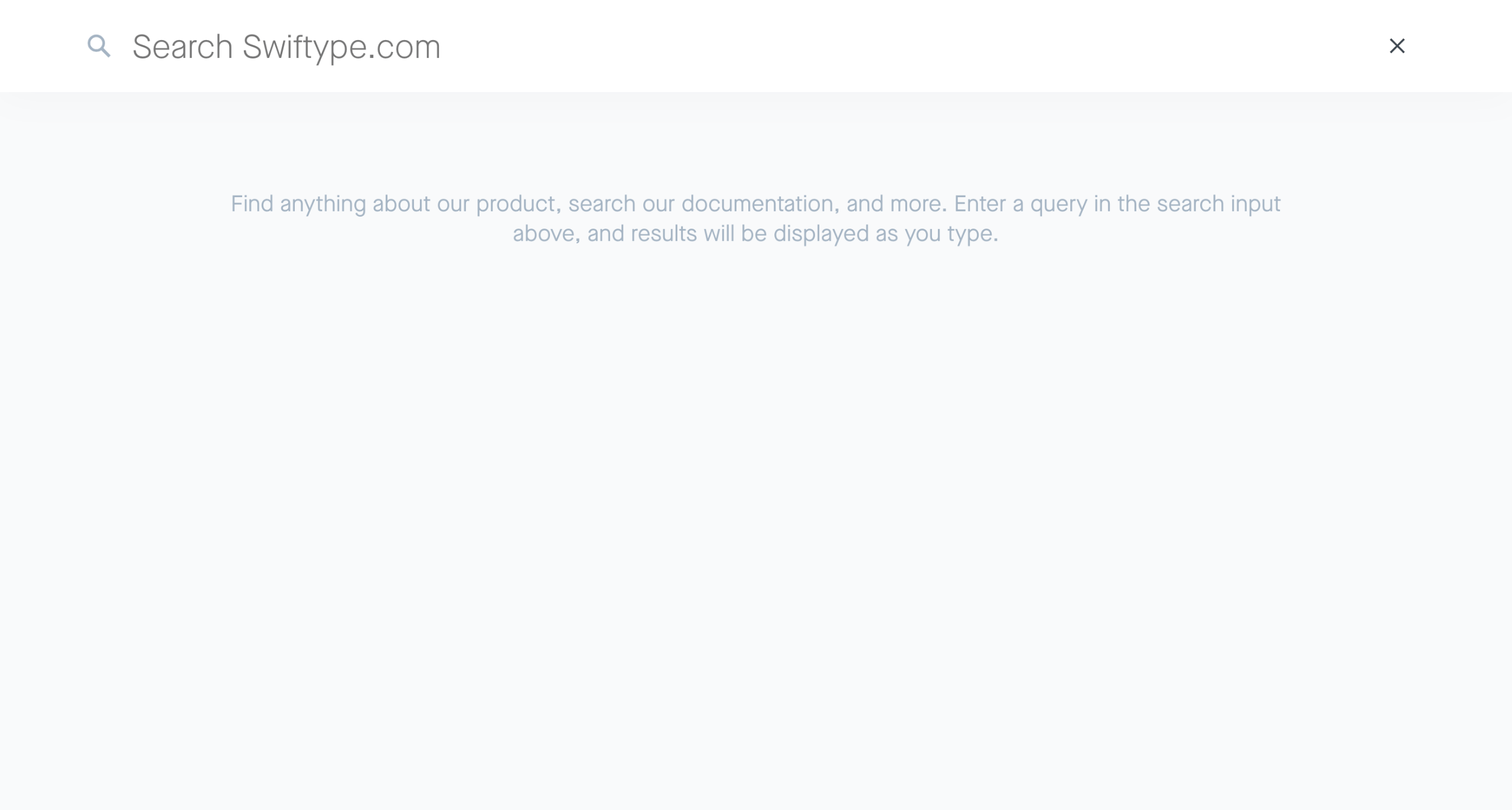 A customized search field from swiftype.com - it is slick, minimal, and has character.